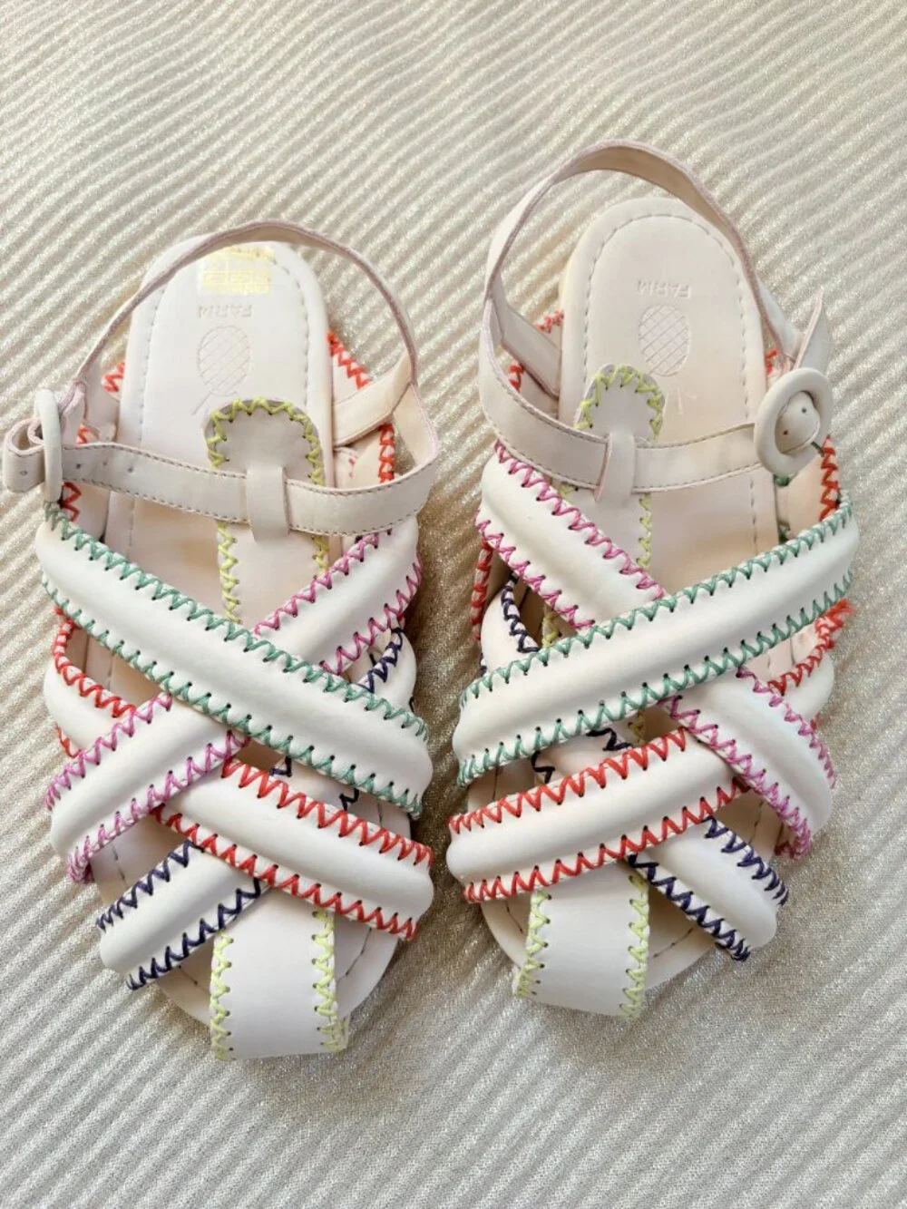 Farm Rio Zigzag Stitch Sandals US 9 New
